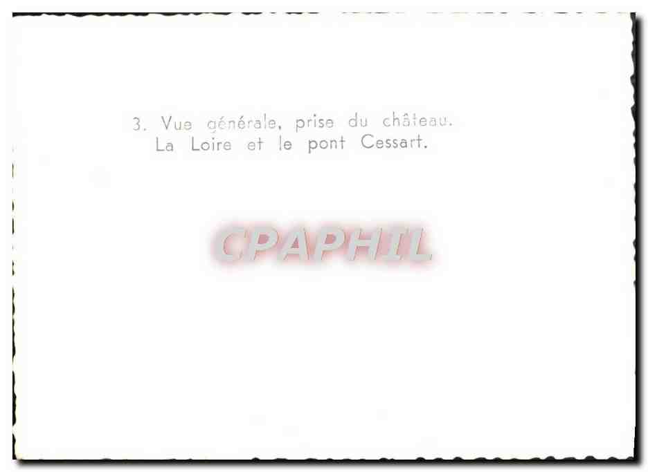 CPM Saumur Vue Generale Prise du Chateau La Loire et le Pont Cessart — Rückseite