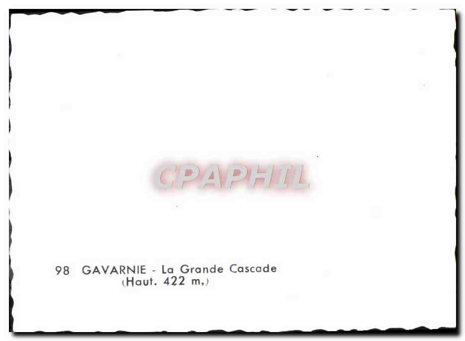CPM Gavarnie La Grande Cascade — Verso