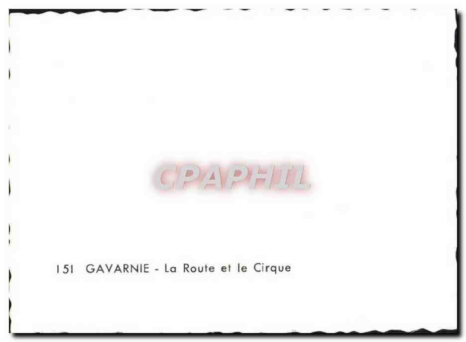 CPM Gavarnie La Route et le Cirque — Verso