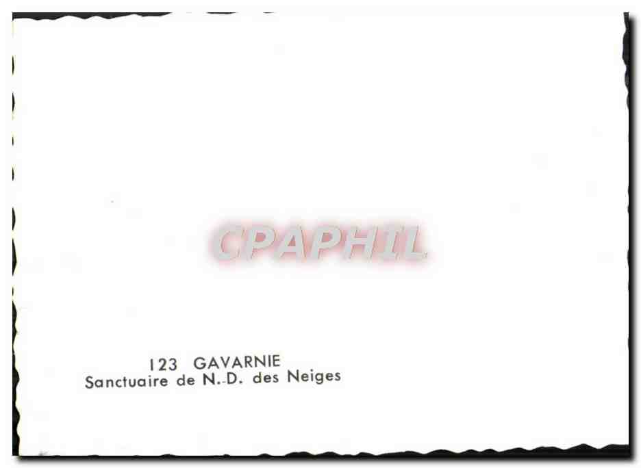 CPM Gavarnie Sanctuaire de Notre Dame des Neiges — Verso