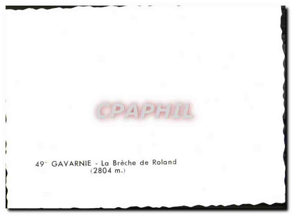 CPM Gavarnie La Breche de Roland — Verso