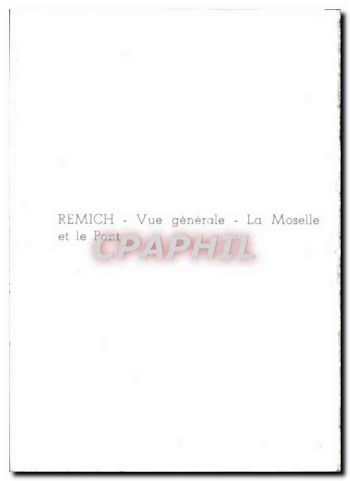 CPM Remich Vue Generale La Moselle et le Pont — Rückseite