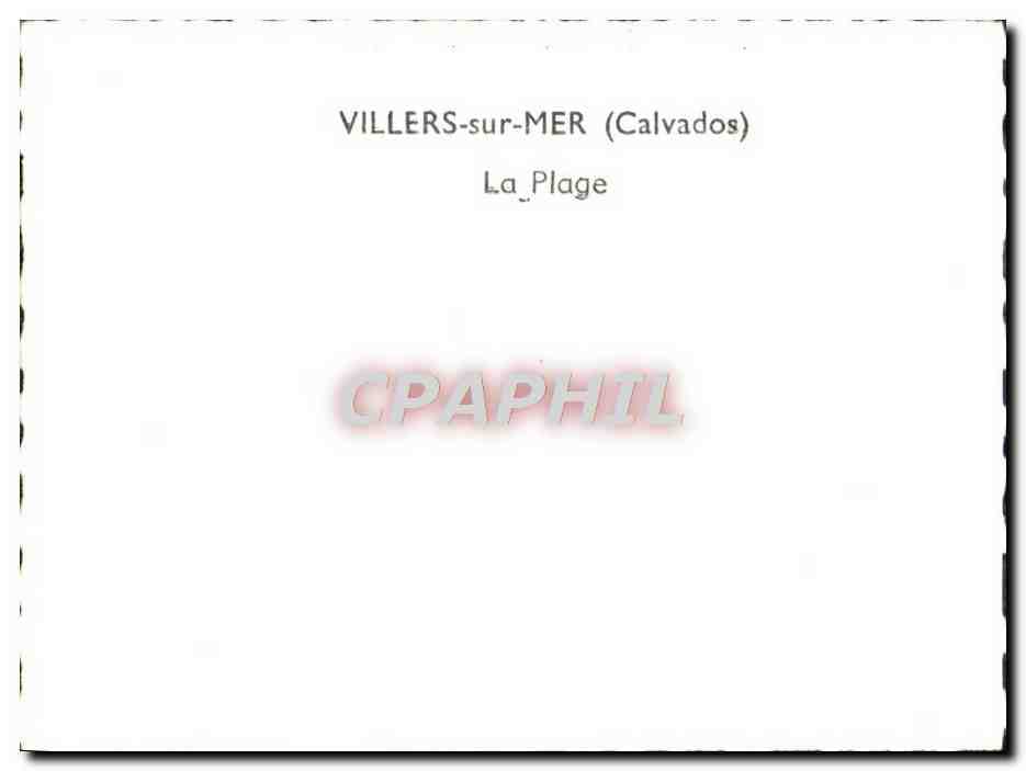 Villers-sur-Mer (Calvados) — La Plage — CPAPHIL — Rückseite