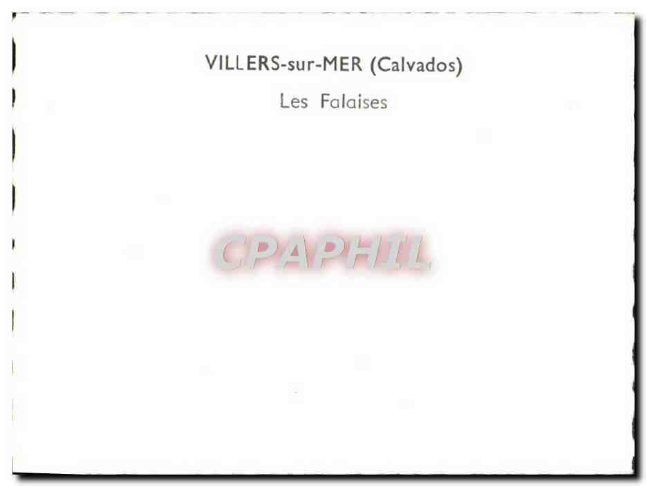 Villers-sur-Mer (Calvados) — Les Falaises — CPAPHIL — Rückseite