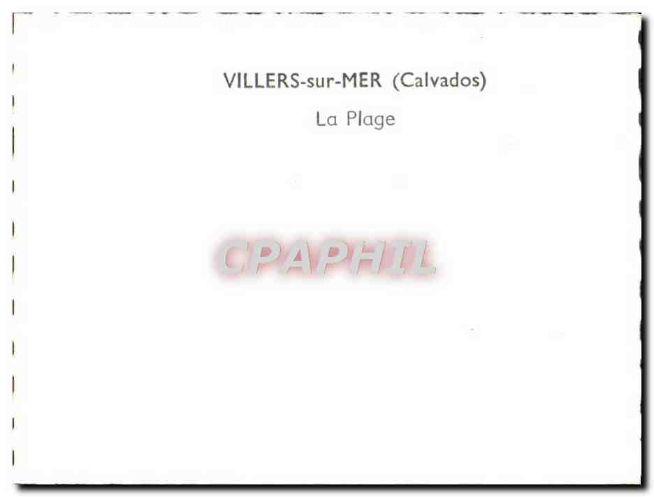 VILLERS-sur-MER (Calvados) — La Plage — CPAPHIL — Reverso