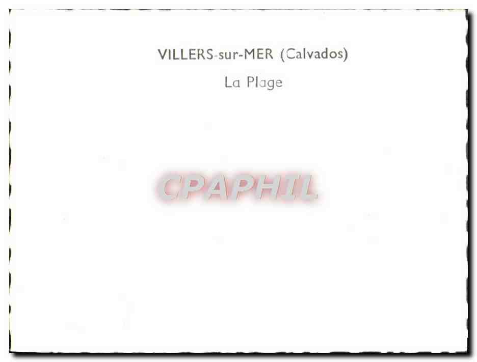 Villers-sur-Mer — Die Strand — CPAPHIL — Rückseite