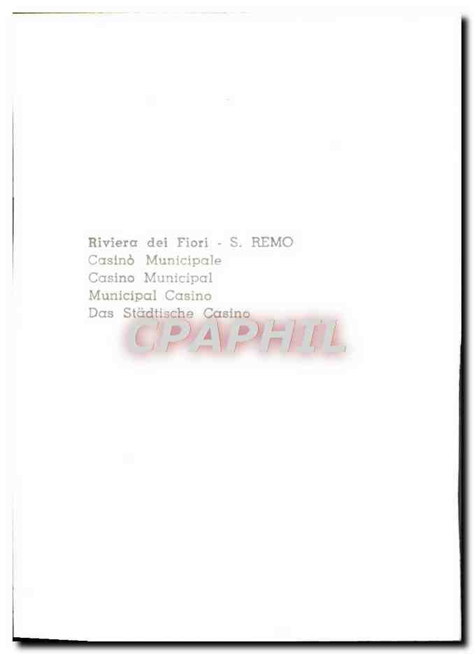 CPM Riviera dei Fiori Remo Casino Municipale — Rückseite