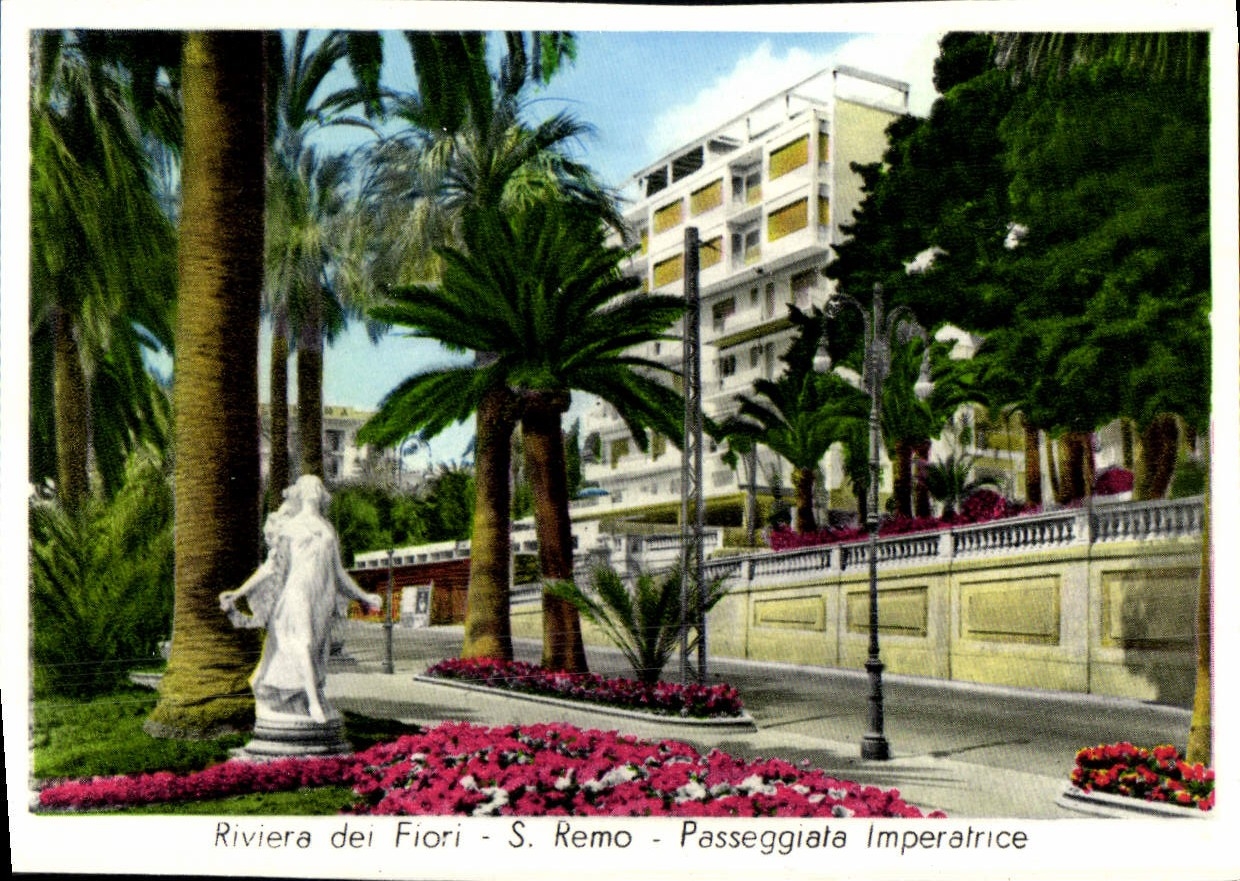 Riviera dei Fiori - S. Remo - Passeggiata Imperatrice — Verlag CPAPHIL, Seriennummer nicht sichtbar