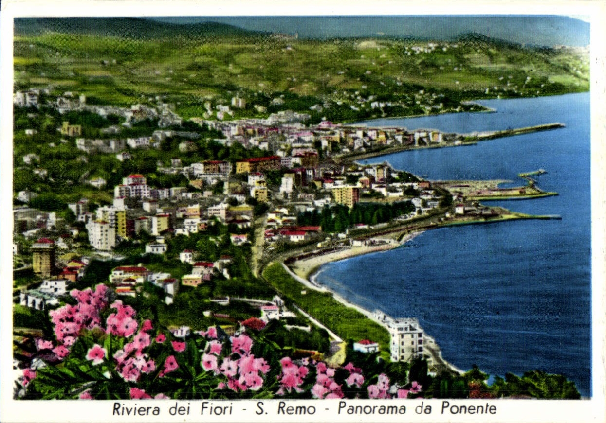 Riviera dei Fiori - S. Remo - Panorama von Ponente — Antike Ansichtskarte