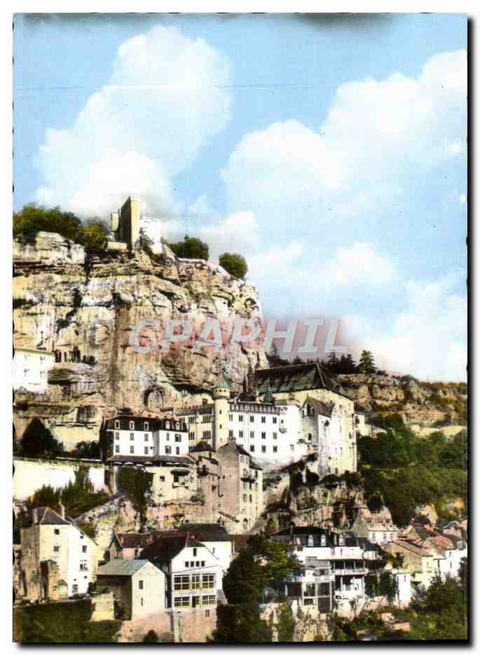 Rocamadour — Le Rocher vu de la Route de Cahors — CPAPHIL 1601