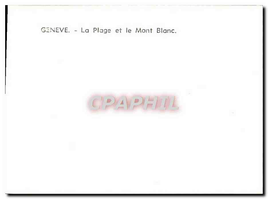 CPM Geneve La Plage et le Mont Blanc — Rückseite