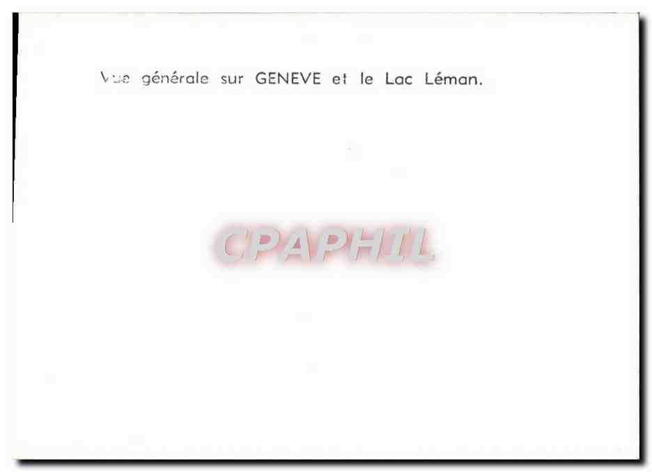 CPM Geneve Vue Generale sur et lac Leman — Rückseite