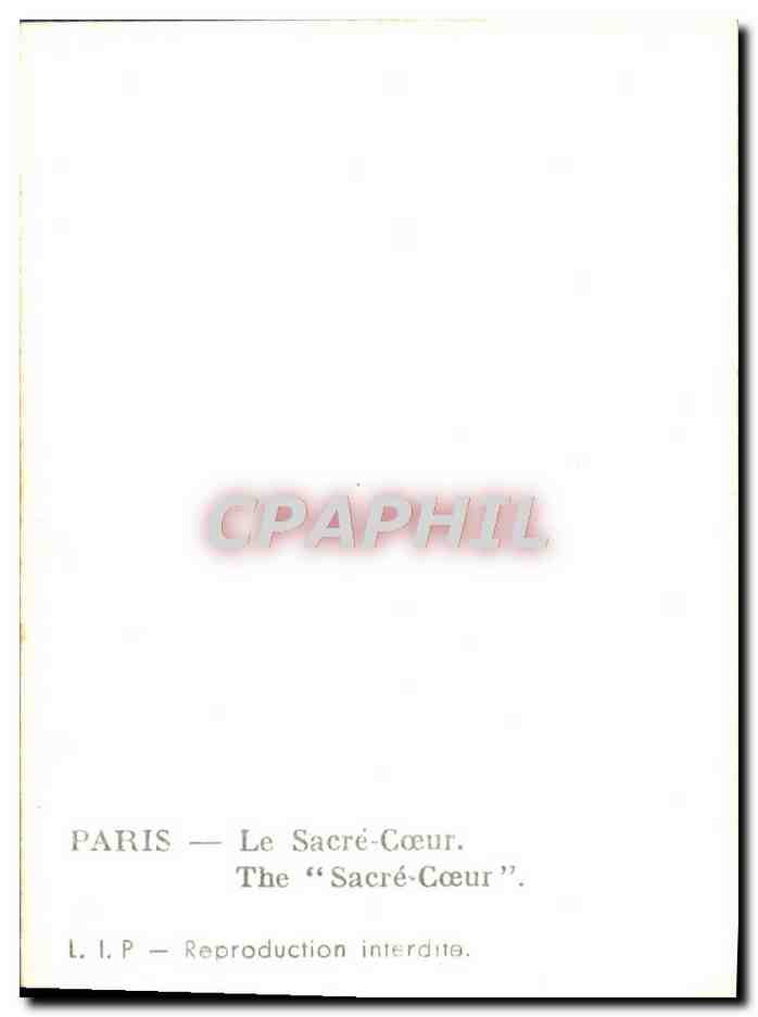 CPM Paris Le sacre Cour  — Rückseite