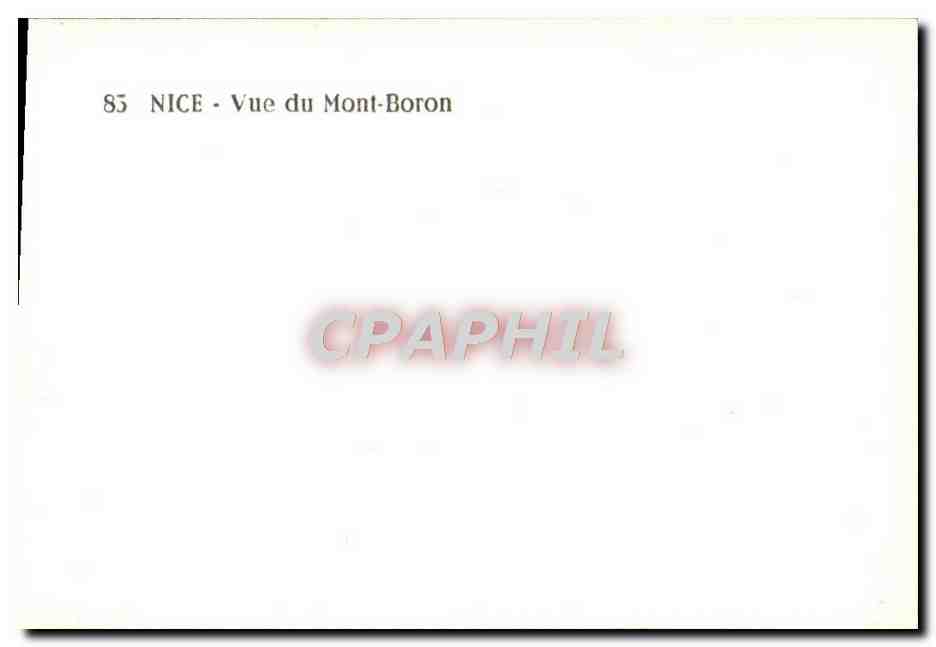 CPM Nice Vue du Mont Bosson  — Rückseite