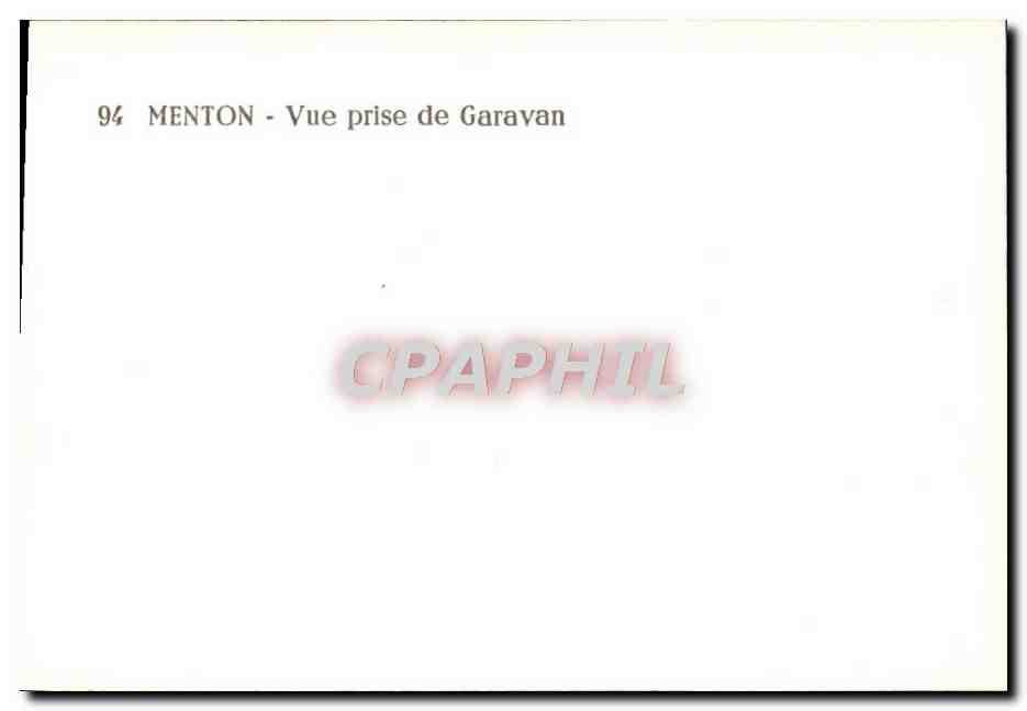 CPM Nice Vue prise du Garavan — Rückseite