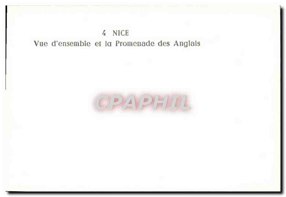CPM Nice Vue d'ensemble et la promenade des Anglais — Rückseite