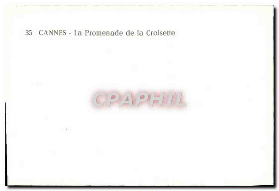 CPM Cannes La Promenade de la Croisette — Rückseite