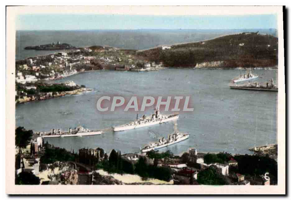 Villefranche — L'Escadre en Rade et le Cap Ferrat — CPAPHIL