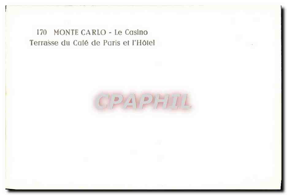 Monte Carlo - Le Casino - Terrasse du Café de Paris et l'Hôtel — Reverso