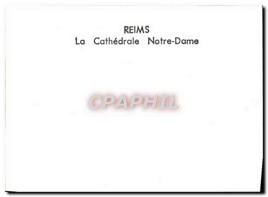 CPM Reims La Cathedrale Notre Dame — Verso