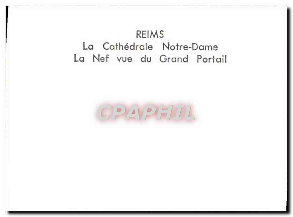 CPM Reims La Cathedrale Notre Dame La nef vue du grand portail — Back