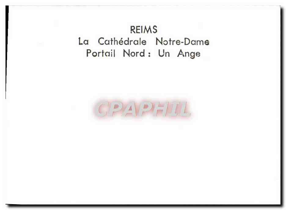 CPM Reims La Cathedrale Notre Dame Portail Nord Un Ange — Back