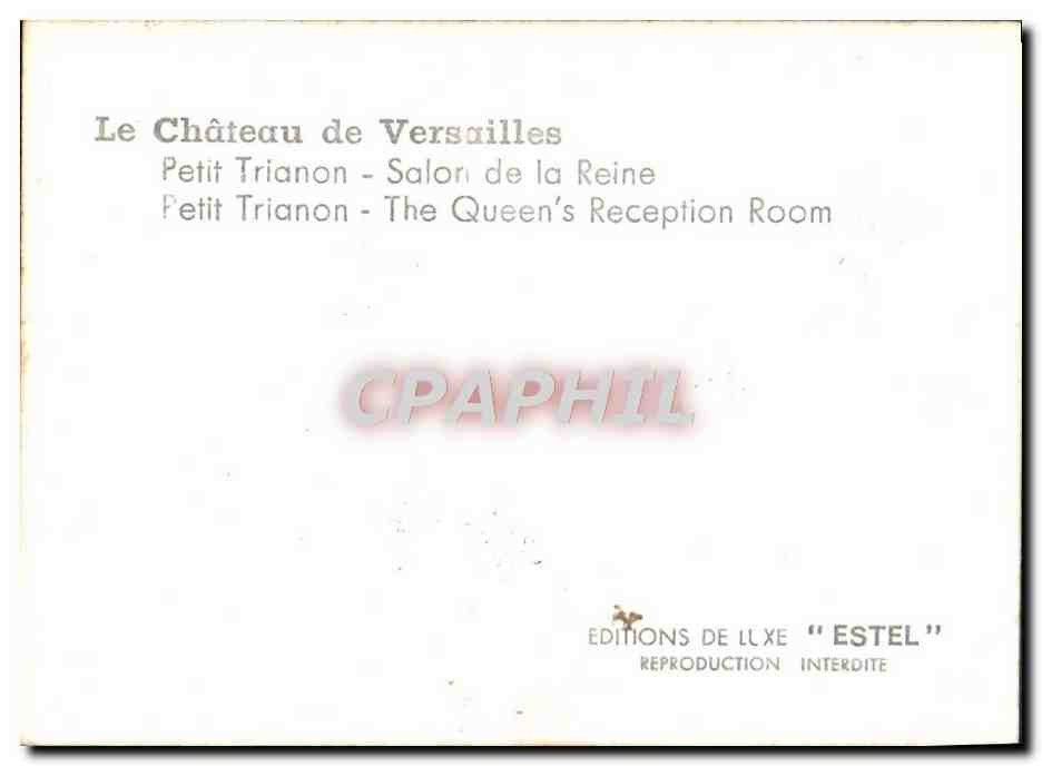 CPM Versailles Le Chateau — Verso
