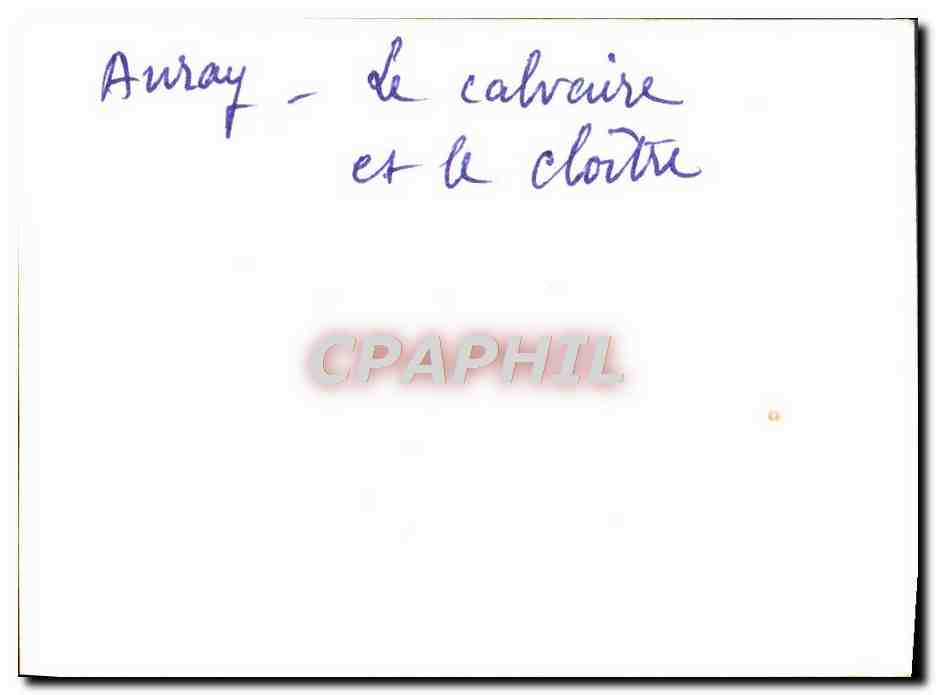 CPM Ste Anne d'Auray — Verso
