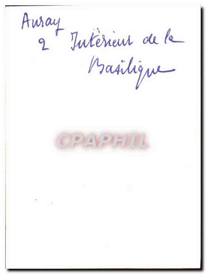 CPM Ste Anne d'Auray — Verso