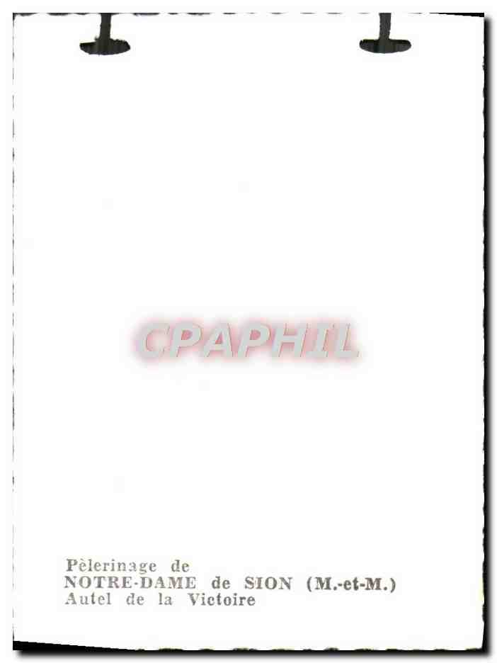 Autel de la Victoire — Notre-Dame de Sion — éditeur CPAPHIL, n° de série non visible — Verso
