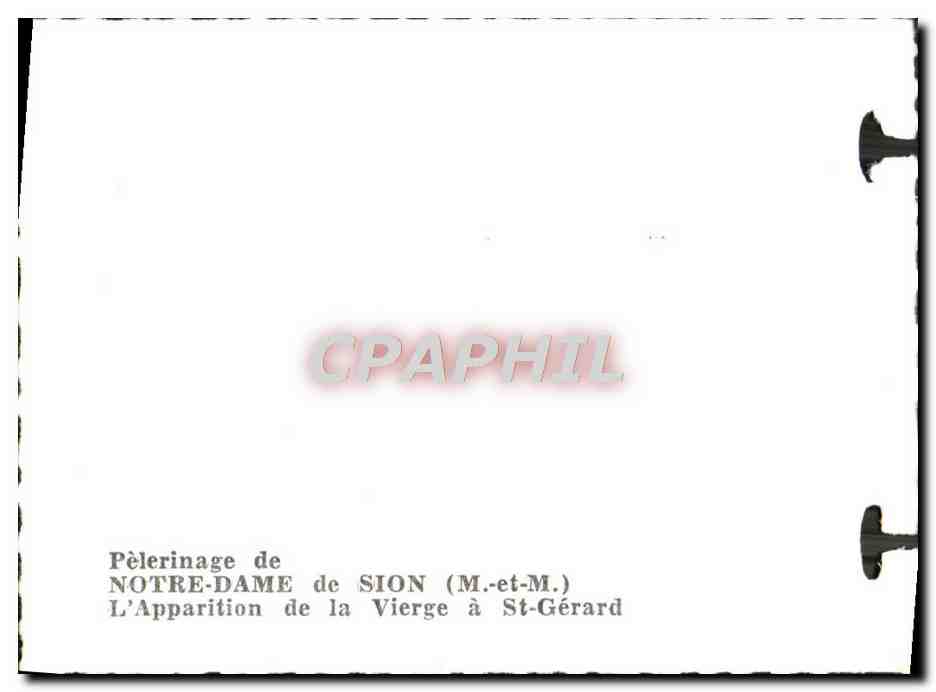Apparition de la Vierge à Saint-Gérard — Sion — CPAPHIL — Verso