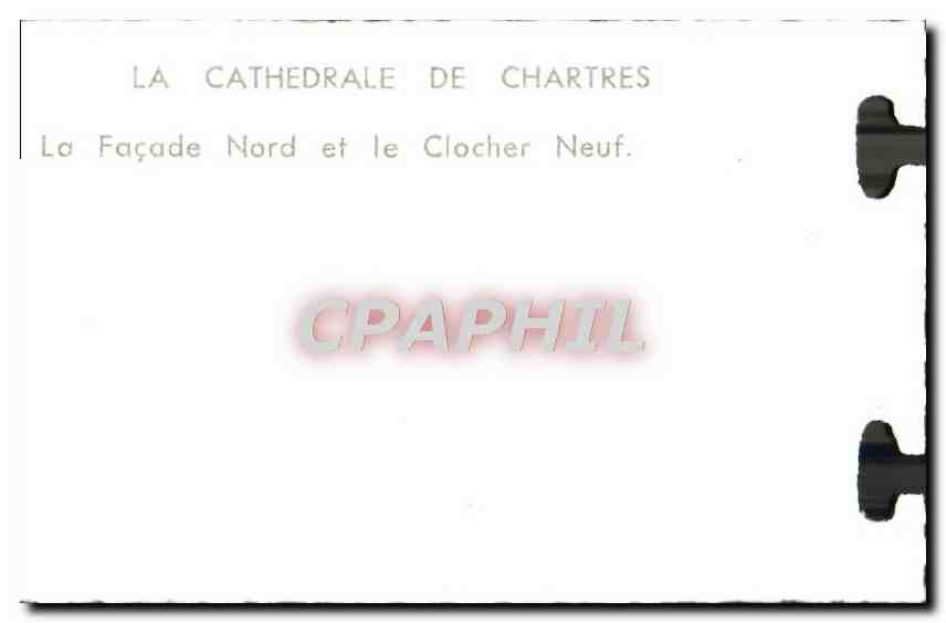 CPM Chartres La Cathedrale La Facade Nord et le Clocher Neuf — Rückseite