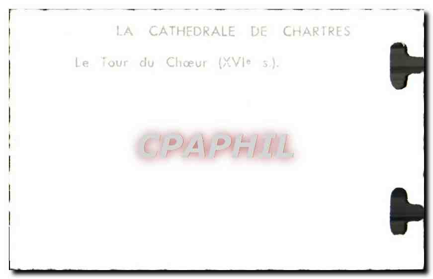CPM Chartres La Cathedrale Le Tour du Choeur — Verso