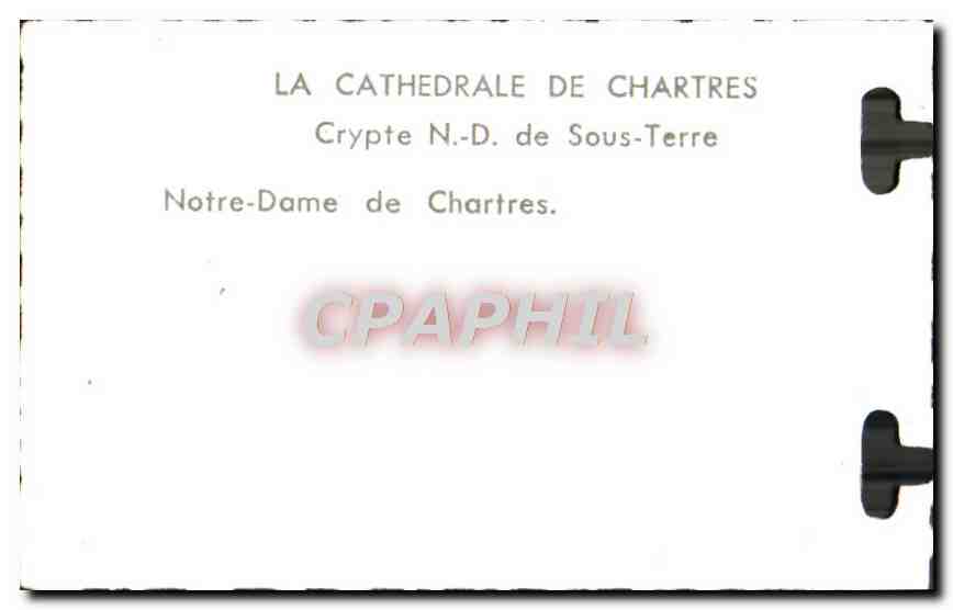 CPM Chartres La Cathedrale Crypte Notre Dame de Sous Terre — Verso