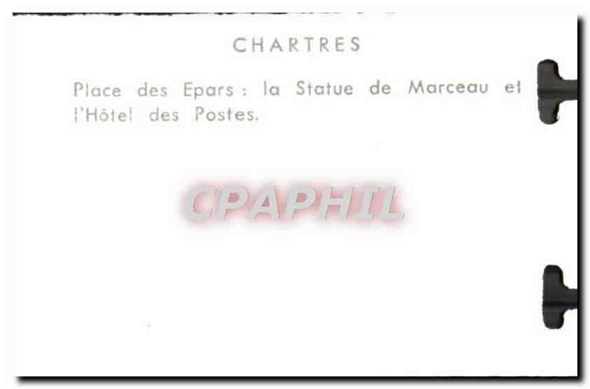 CPM Chartres Place des Epars la Statue de Marceau et L'Hotel des Postes — Rückseite