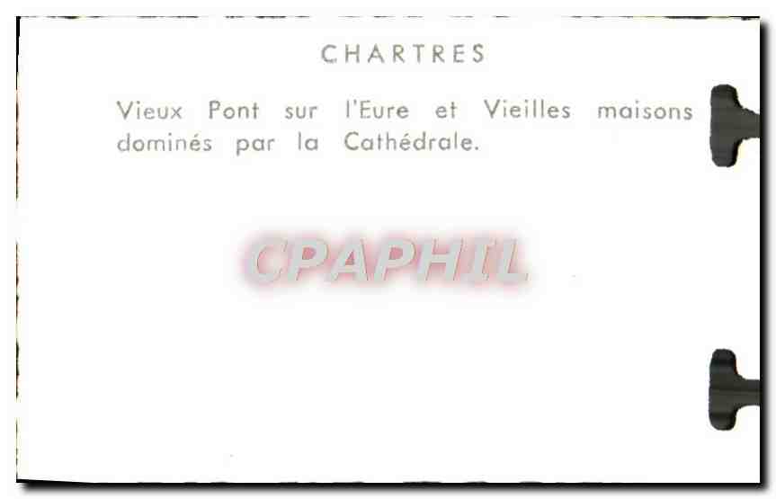 CPM Chartres Vieux Pont Sur L'e — Rückseite