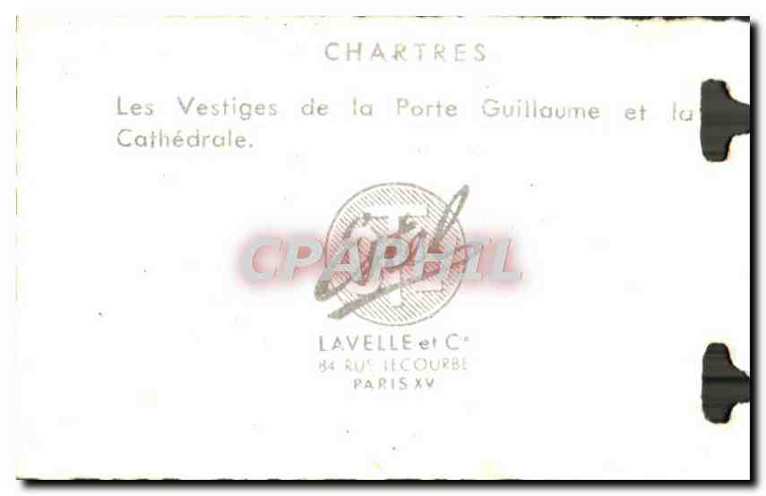 Chartres — Les Vestiges de la Porte Guillaume et la Cathédrale — Lavelle et C° — Reverso