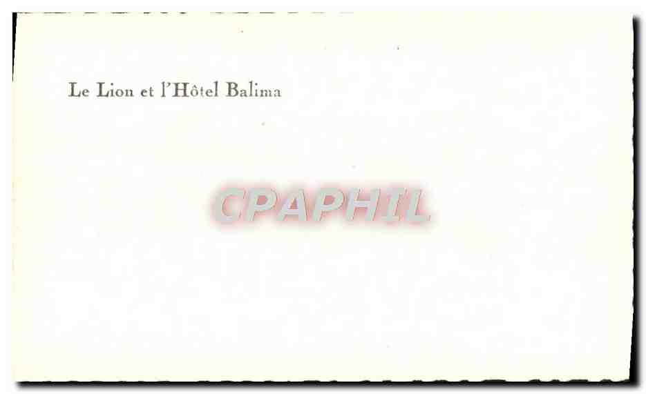 CPM Ifrane Le Lion et l'Hotel Balima — Rückseite