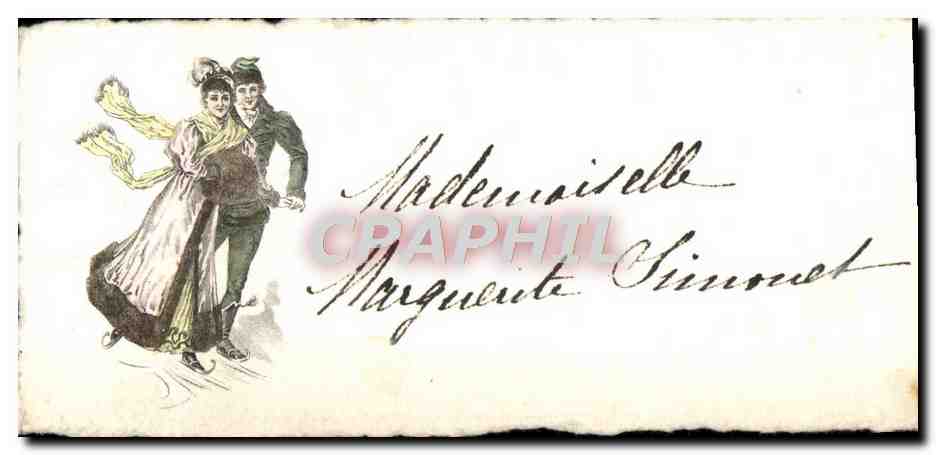 CPA Fantaisie Femme Patins a glace