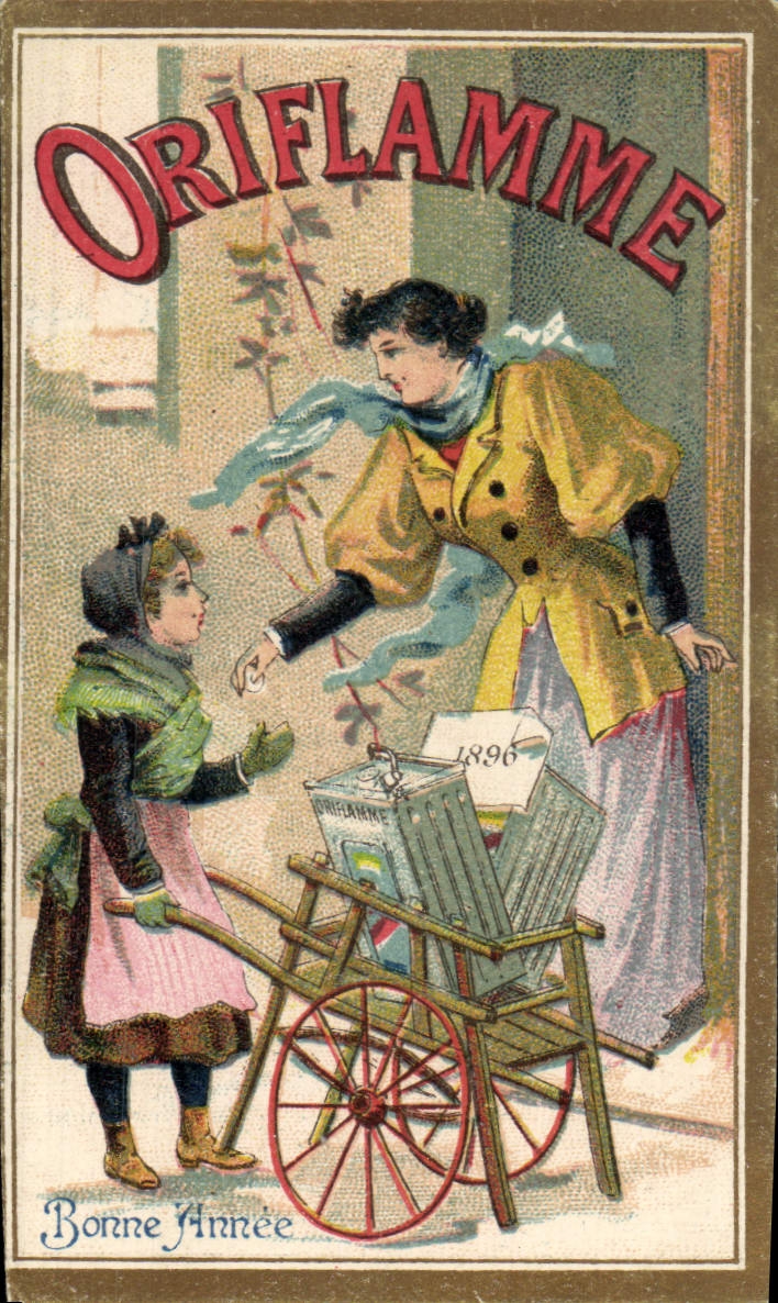 Chromo Oriflamme Enfant Annee 1896