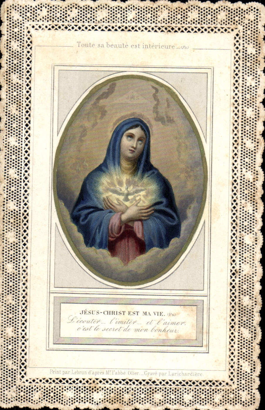 CPA Fantaisie Brodee Jesus Christ Virge 