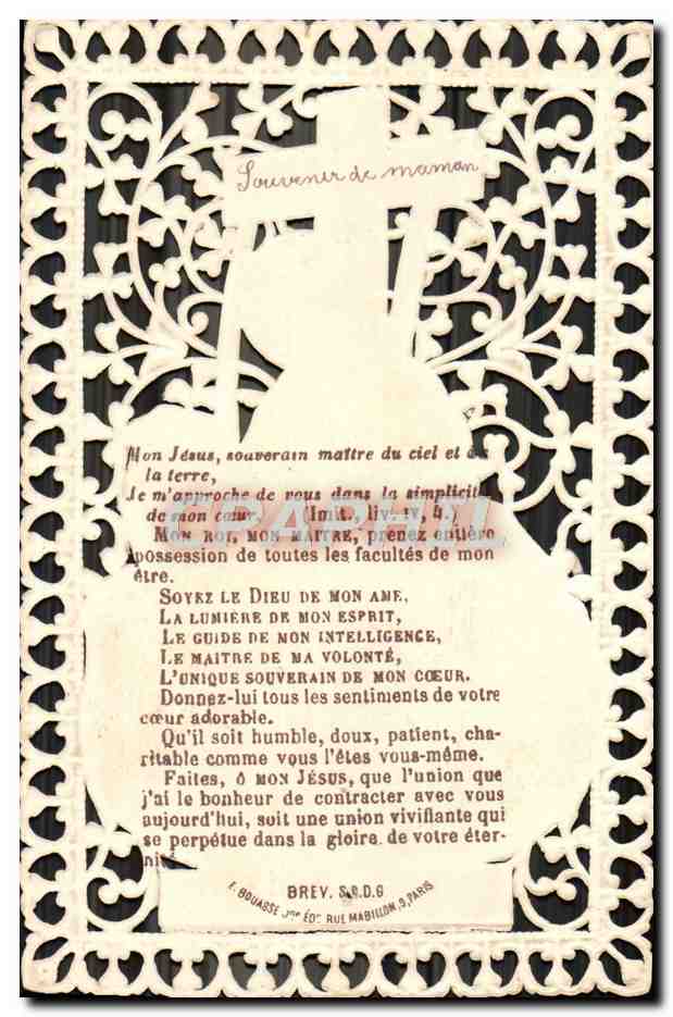 CPA Fantaisie Brodee Christ Moutons  — Rückseite