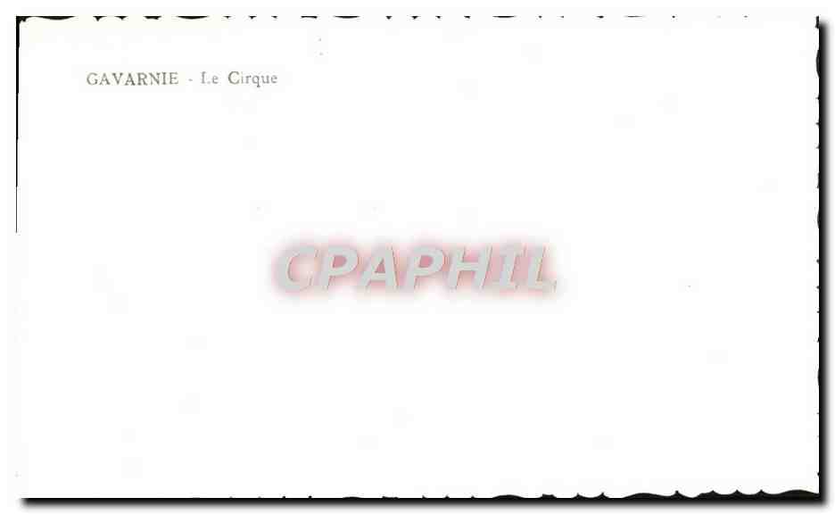 CPM Gavarnie Le Crque — Verso