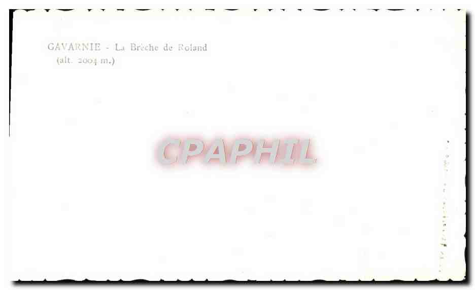 CPM Gavarnie La Breche de Roland — Verso