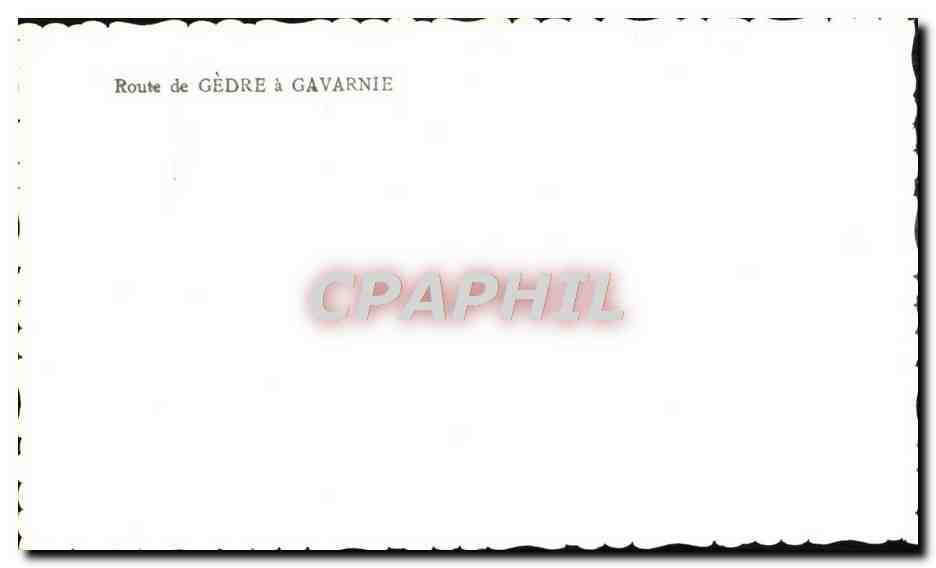 CPM Gavarnie Route de Gedre  — Verso