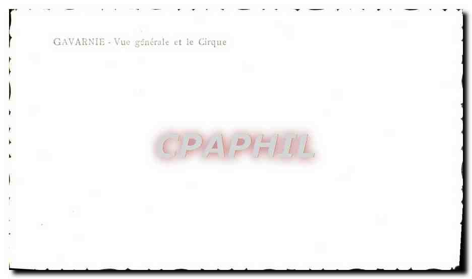 CPM Gavarnie Vue Generale et le Cirque — Verso