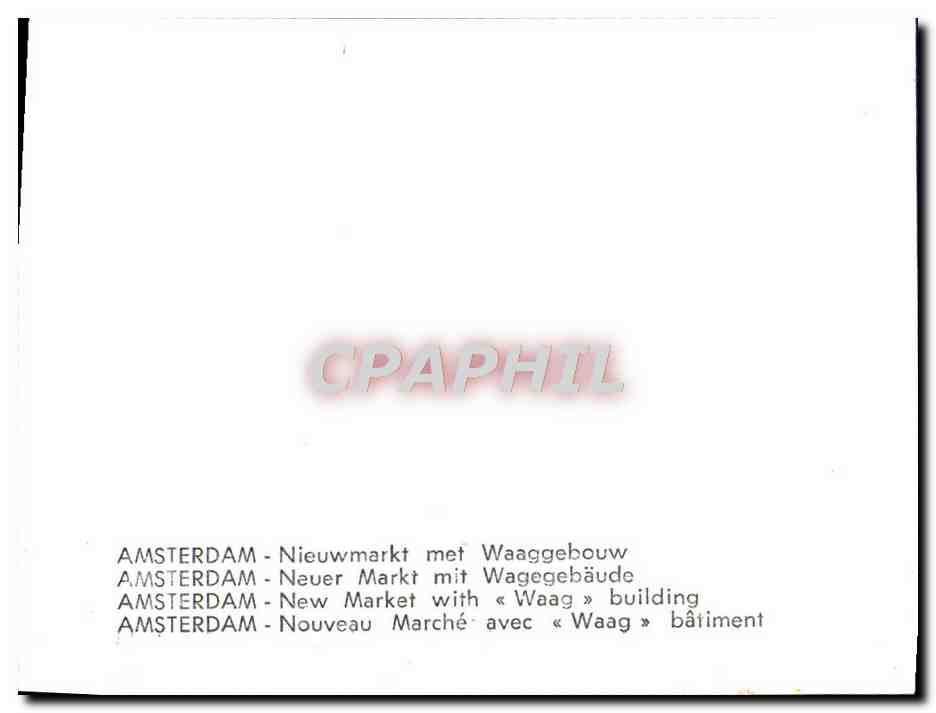 CPM Amsterdam Nieuwmarkt met Waaggebouw — Rückseite