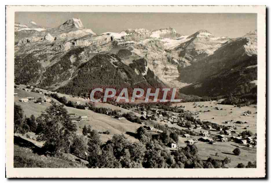 Les Diablerets — vue panoramique des montagnes enneigées — CPAPHIL