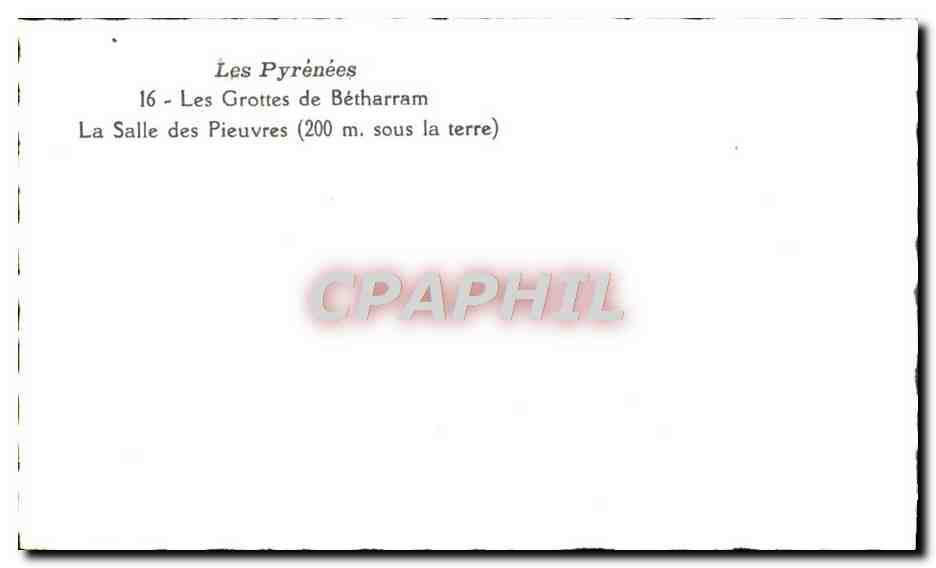 CPM Les Grottes De Betharram Salle des Pieuvres — Back