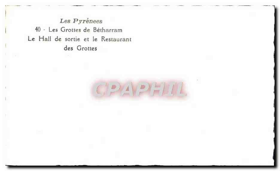 CPM Les Grottes De Betharram Le Hall de Sortie et le Restaurant des grottes — Back